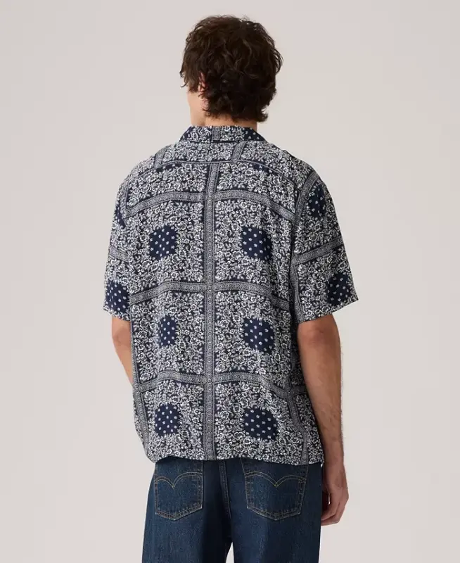 Men's Relaxed-Fit Camp Collar Shirt - Dress Blues - 4