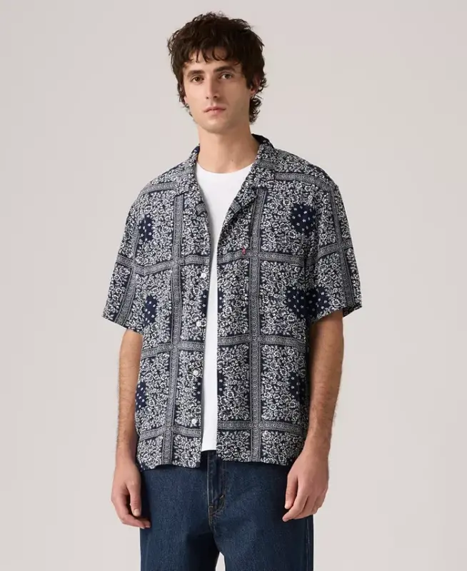 Men's Relaxed-Fit Camp Collar Shirt - Dress Blues - LEVI'S