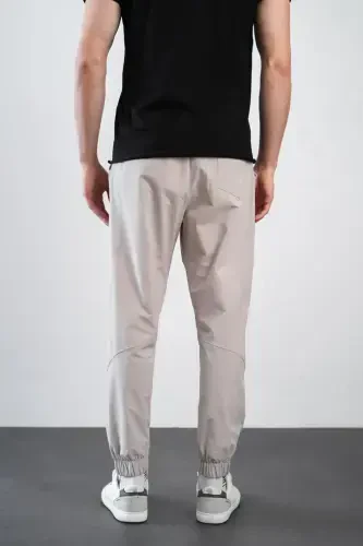 Men's Relaxed Fit Elastic Hem Jogger Pants-Gray - 5