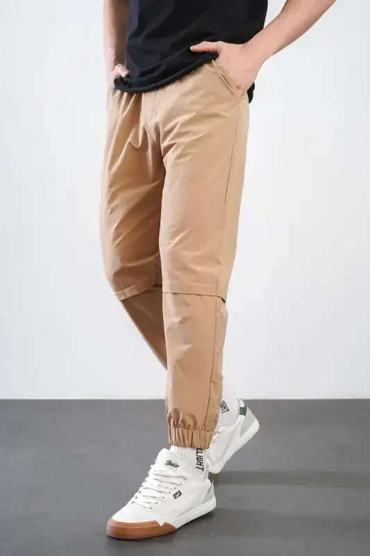 Men's Relaxed Fit Elastic Waist and Cuffed Jogger Pants-tobacco - 2