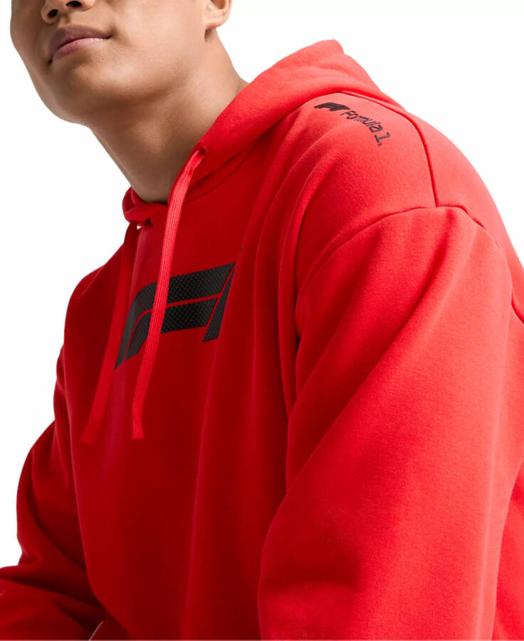 Men's Relaxed-Fit F1 Graphic Fleece Hoodie Pop Red - 2