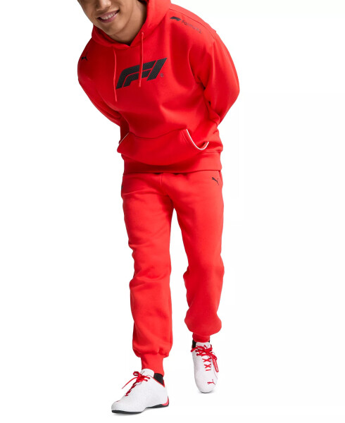 Men's Relaxed-Fit F1 Graphic Fleece Hoodie Pop Red - 3