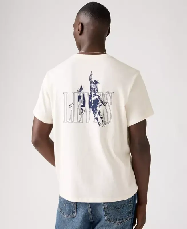 Men's Relaxed-Fit Logo Graphic T-Shirt - Cowboy Egret - 3