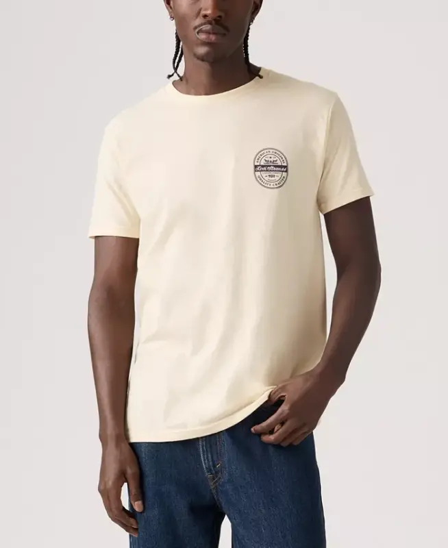 Men's Relaxed-Fit Logo Graphic T-Shirt - Pilsner Cream - LEVI'S