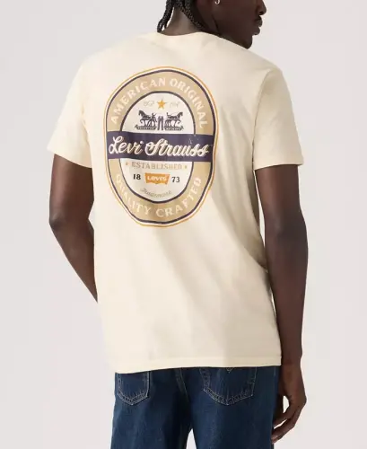 Men's Relaxed-Fit Logo Graphic T-Shirt - Pilsner Cream - 3