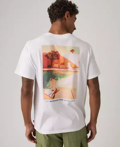 Men's Relaxed-Fit Logo Graphic T-Shirts-Bleached Sand - 4