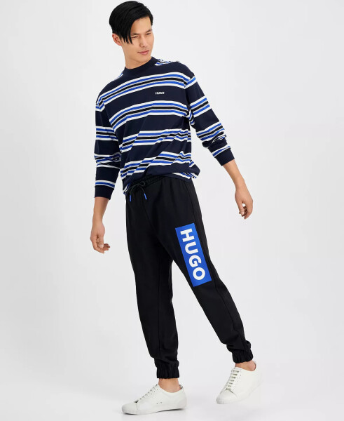 Men's Relaxed-Fit Logo-Print Jogger Pants Black - 6