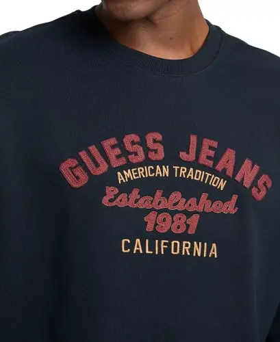 Men's Relaxed Fit Vintage Long Sleeve Logo Graphic Sweatshirt - 3