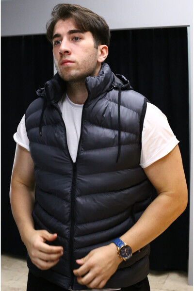 Men's Removable Hoodie Down Vest - 2