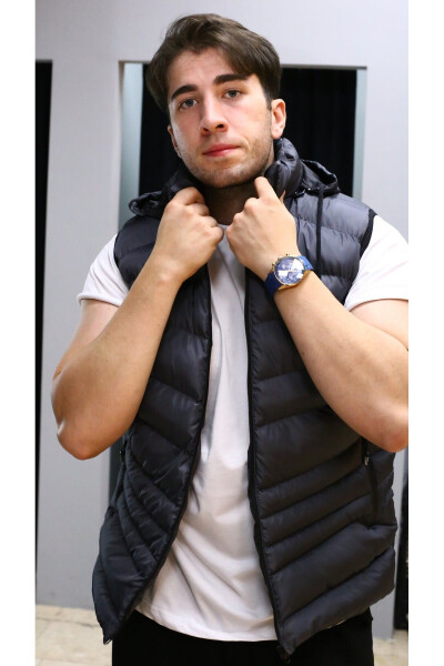 Men's Removable Hoodie Down Vest - 3