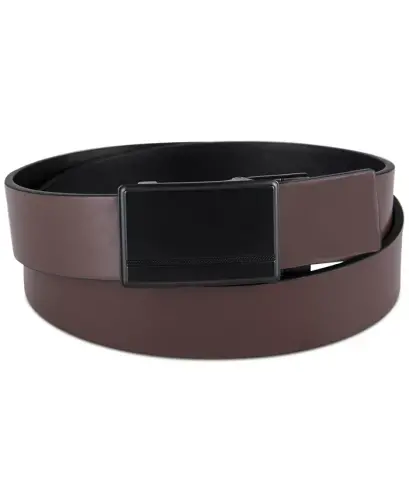 Men's Reversible Compression Buckle Belt, Created for Modazone-Navy/Black - 9