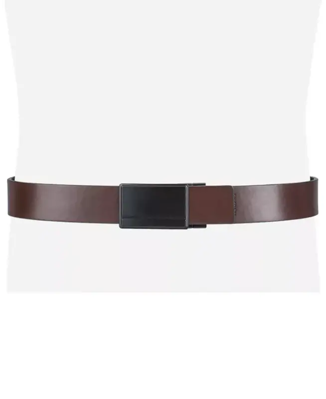 Men's Reversible Compression Buckle Belt, Created for Modazone - Navy/Black - 14