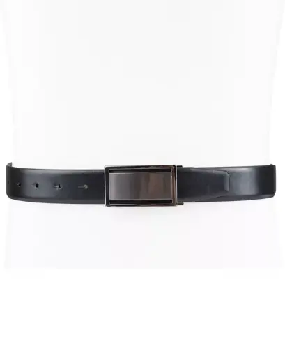Men's Reversible Cut-Out Plaque Belt, Created for Modazone-Brown/Black - 6