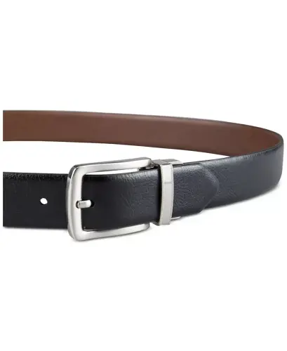 Men's Reversible Dress Belt, Created for Modazone-Brown/Black - 5