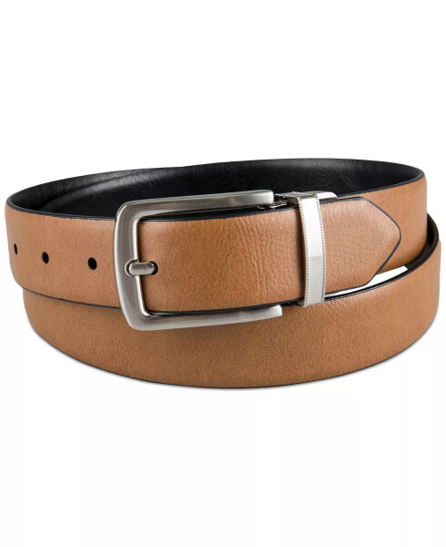 Men's Reversible Dress Belt, Created for Modazone Tan/ Black - 11