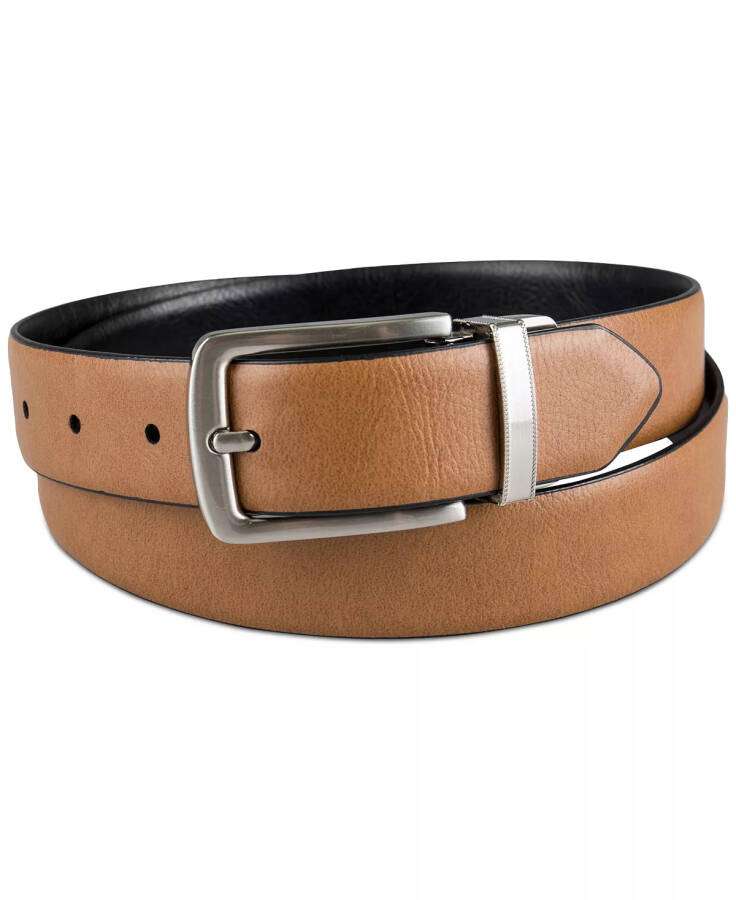 Men's Reversible Dress Belt, Created for Modazone Tan/ Black - 11