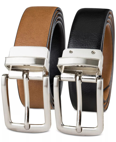 Men's Reversible Dress Belt, Created for Modazone Tan/ Black - 13