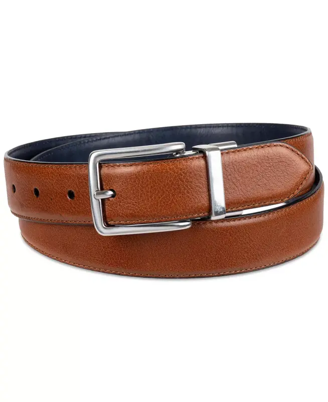 Men's Reversible Leather Dress Belt-Med Beige - COLE HAAN