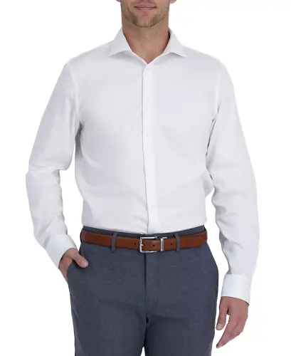 Men's Reversible Leather Dress Belt-Med Beige - 6