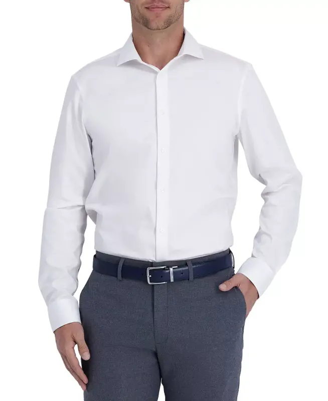 Men's Reversible Leather Dress Belt-Med Beige - 7