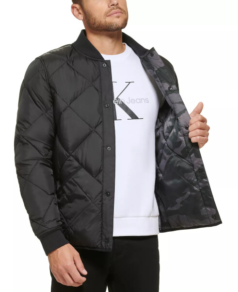 Men's Reversible Quilted Jacket Black - 11