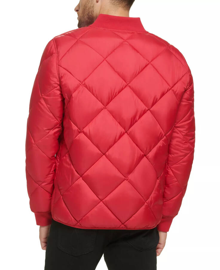 Men's Reversible Quilted Jacket Deep Red - 2