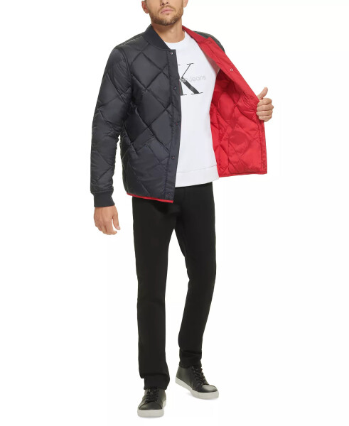 Men's Reversible Quilted Jacket Deep Red - 7