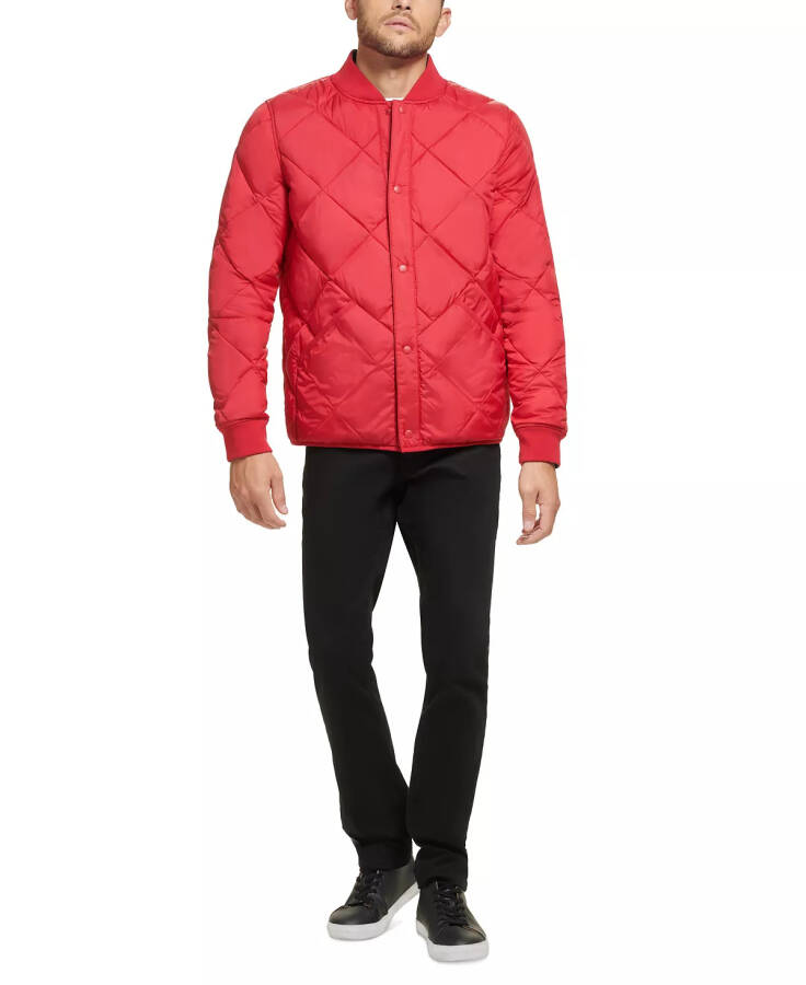 Men's Reversible Quilted Jacket Deep Red - 9