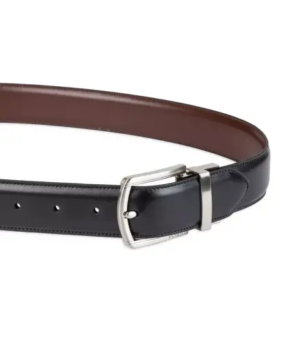 Men's Reversible Textured Stretch Casual Belt, Created for Modazone - 4