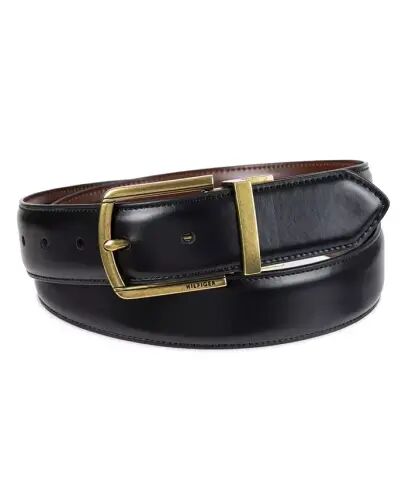 Men's Reversible Textured Stretch Casual Belt, Created for Modazone - Brown/Black - 2