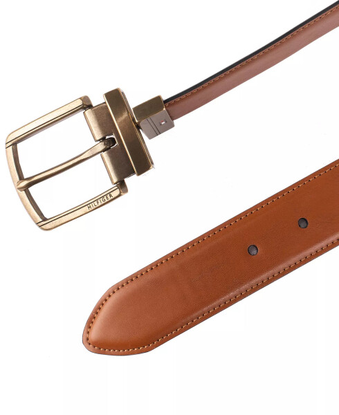 Men's Reversible Textured Stretch Casual Belt, Created for Modazone Tan / Brown - 2