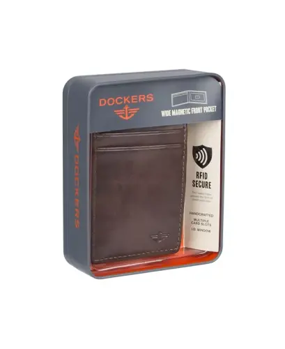 Men's RFID Front Pocket Wallet-Brown - 4