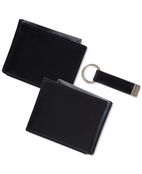 Men's RFID Slimfold Wallet & Key Fob Set Black - 2