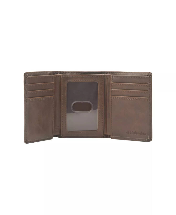 Men's RFID Trifold Leather Wallet Brown - 2