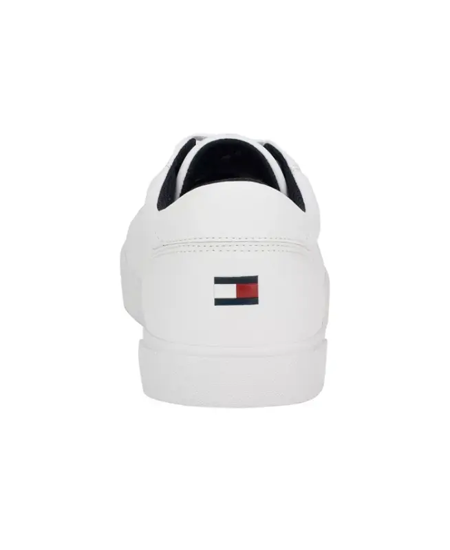 Men's Ribby Lace Up Fashion Sneakers-White - 3