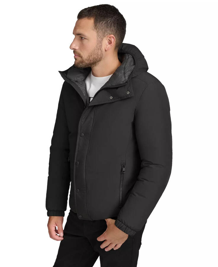 Men's Ripstop Hooded Puffer Jacket Black - 3