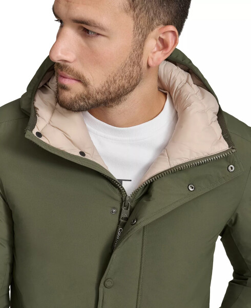 Men's Ripstop Hooded Puffer Jacket Olive - 4