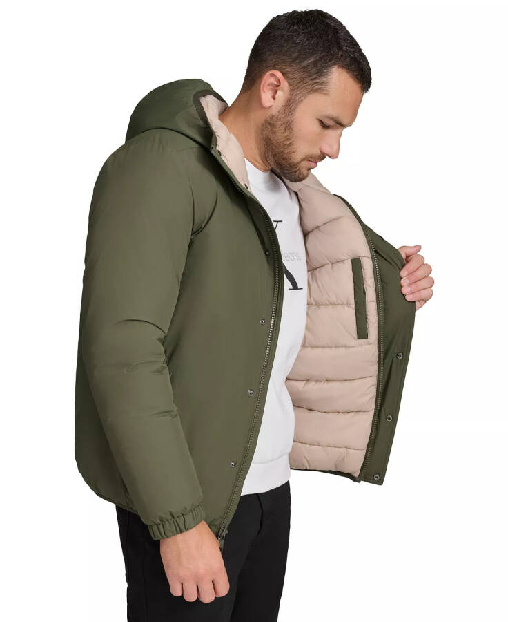 Men's Ripstop Hooded Puffer Jacket Olive - 5