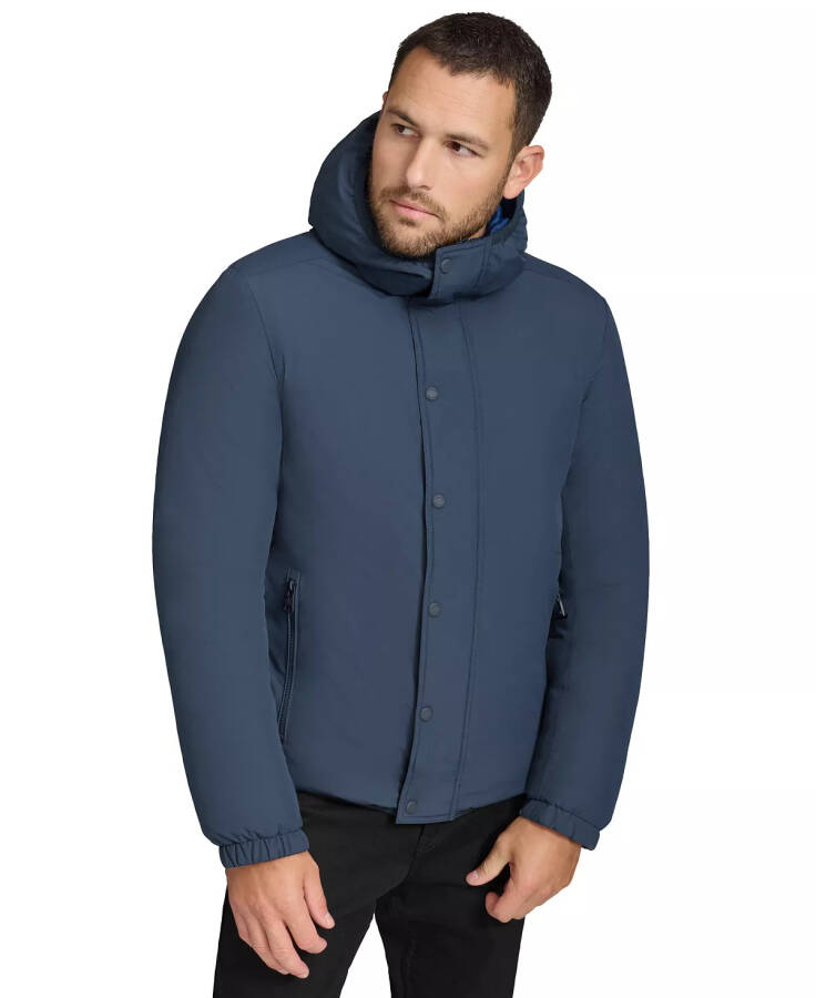 Men's Ripstop Hooded Puffer Jacket True Navy - 1