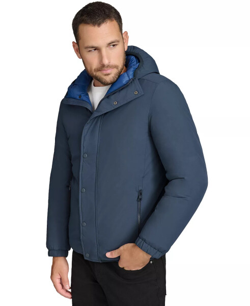 Men's Ripstop Hooded Puffer Jacket True Navy - 3