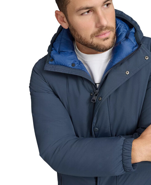 Men's Ripstop Hooded Puffer Jacket True Navy - 4