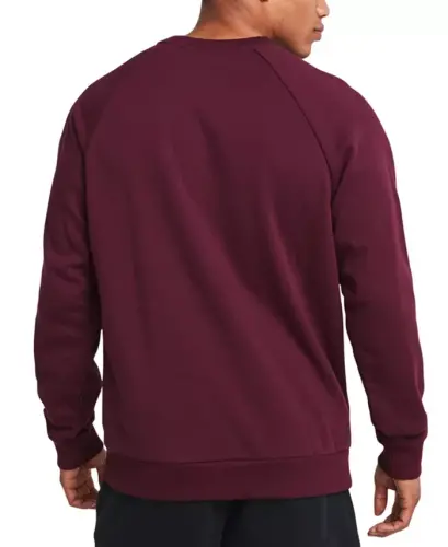 Men's Rival Fleece Crewneck Sweatshirt - Maroon / White - UNDER ARMOUR (1)