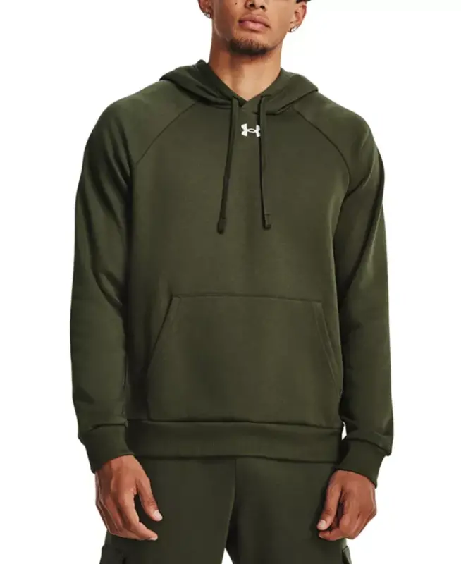 Men's Rival Logo Embroidered Fleece Hoodie - UNDER ARMOUR