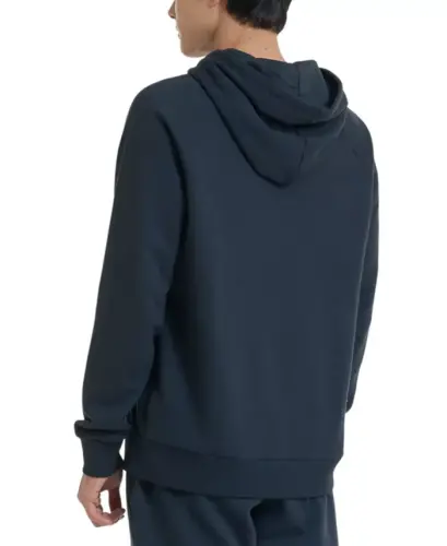 Men's Rival Logo Embroidered Fleece Hoodie-Black /Wht - UNDER ARMOUR (1)