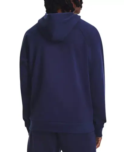 Men's Rival Logo Embroidered Fleece Hoodie-Navy / Wht - UNDER ARMOUR (1)