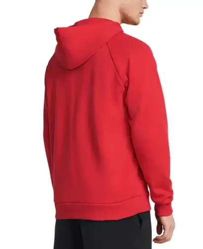 Men's Rival Logo Embroidered Fleece Hoodie - Red - UNDER ARMOUR (1)