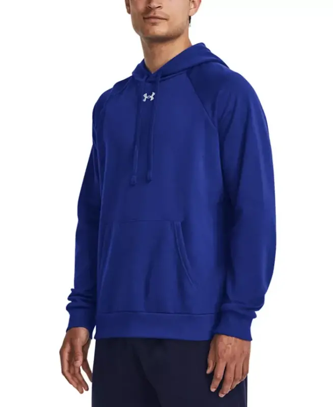 Men's Rival Logo Embroidered Fleece Hoodie - Royal - 1
