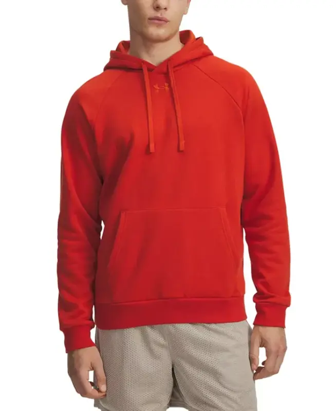Men's Rival Logo Embroidered Fleece Hoodie - Surplus Orange - 1