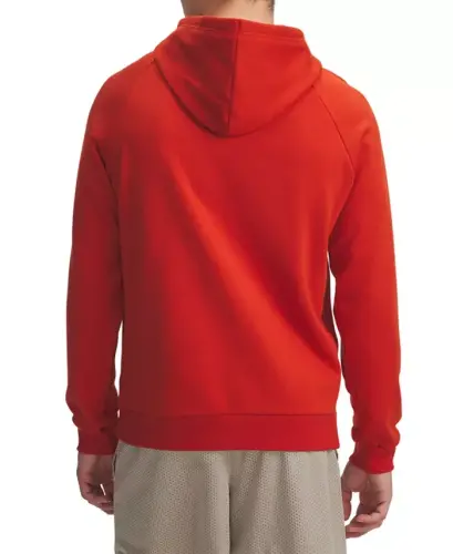 Men's Rival Logo Embroidered Fleece Hoodie - Surplus Orange - UNDER ARMOUR (1)