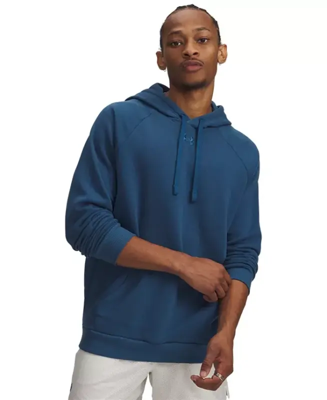 Men's Rival Logo Embroidered Fleece Hoodie - Wham Blue - 1